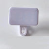 A white, rectangular clip-on LED selfie light with a loop for attachment.