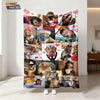 Funny Monkey Print Flannel Blanket – Soft & Cozy Throw