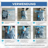 Anleitung zum Falten, Befüllen und Versiegeln wiederverwendbarer Vakuumbeutel für Vakuumversiegelung.
