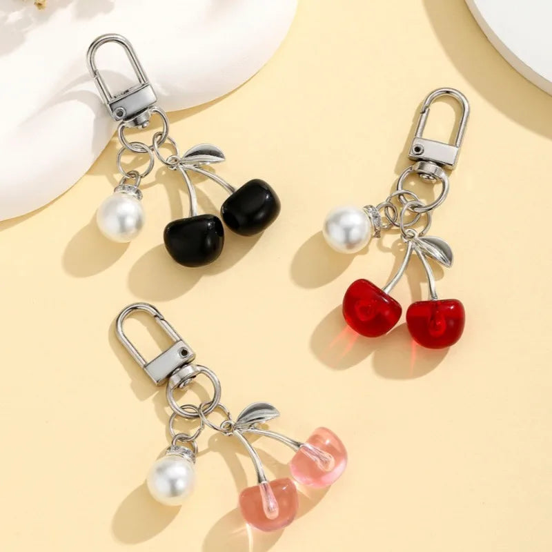 Llavero y Colgante de Acrílico Kawaii con Forma de Cereza