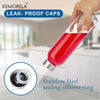 Clear Glass Water Bottles with Stainless Steel Lids