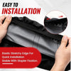 Hand installing an elastic stretchy edge seat cover for an electric bike using a stapler fixation method.