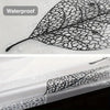 Lightweight PEVA Shower Curtain Liner with Leaf Pattern and Hooks