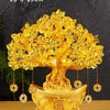 Golden Citrine Crystal Money Tree – Feng Shui Wealth Charm