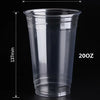 Clear Disposable Plastic Cups with Lids and Straws for Iced Coffee and Smoothies