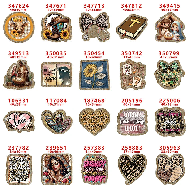 Decorative Faith-Themed Resin Embellishments with Water Ripple Effect