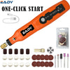 Orange mini grinder tool kit with various tips and accessories for precision work