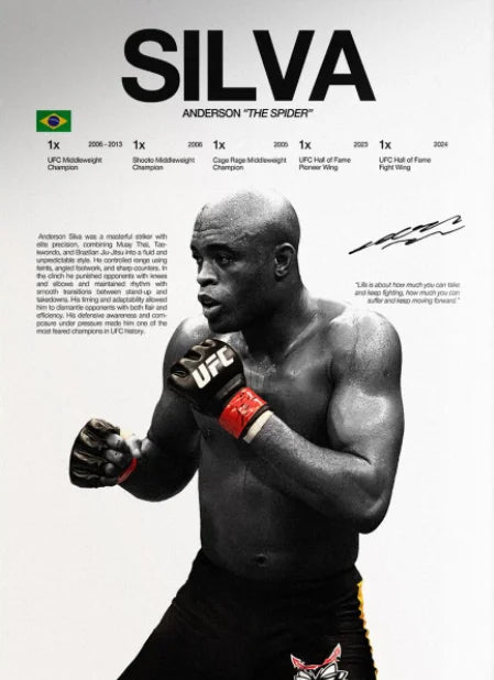 UFC Fighter Canvas Wall Art - MMA Boxing Poster for Gym & Man Cave Decor