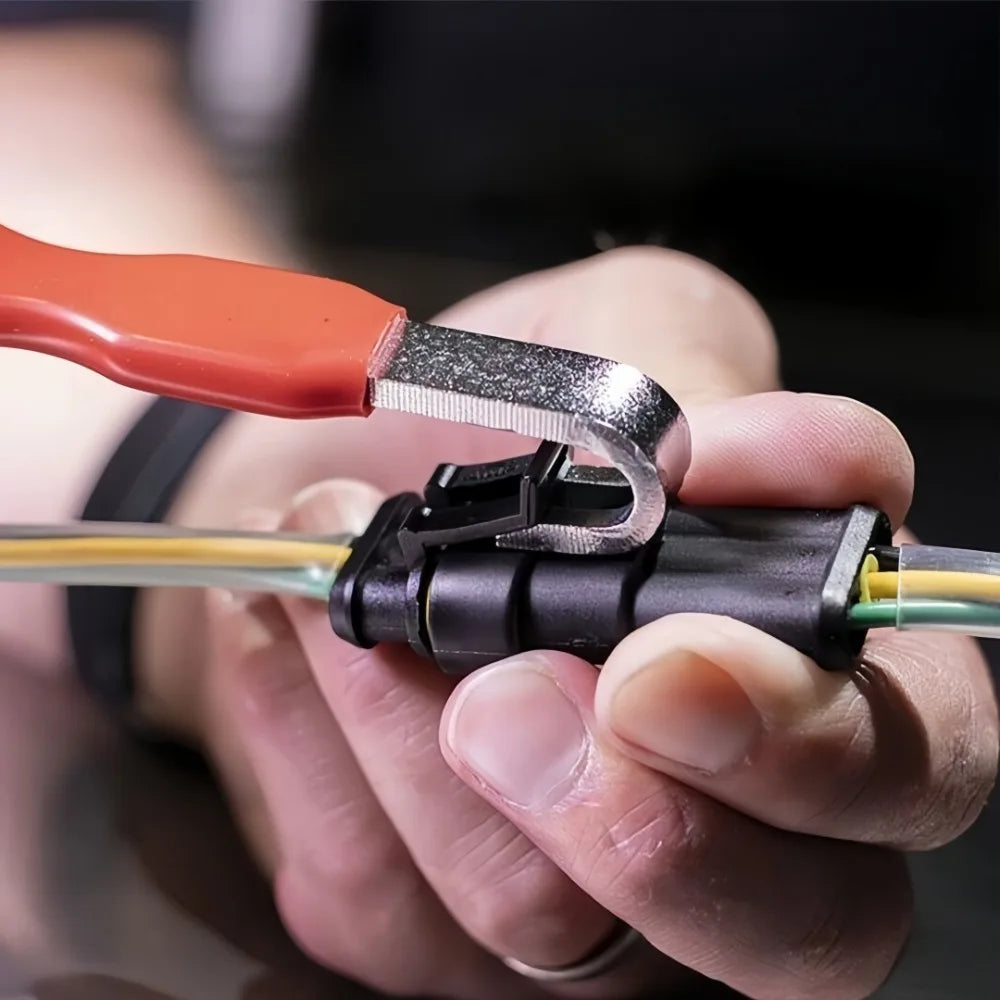 Universal Electrical Connector Disconnect Pliers with Dual-Head Design