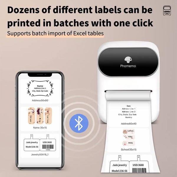 Portable Bluetooth Thermal Label Printer