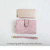 Compact Frosted Tri-Fold Wallet for Women