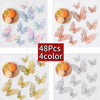 3D Rose Gold Butterfly Wall Decals for Home Decor