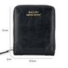 Men's Retro PU Leather Bifold Wallet with Zipper and Coin Pocket