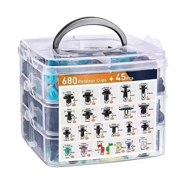 Universal Car Fastener Clip Kit – 100+ Pieces with Remover Tool