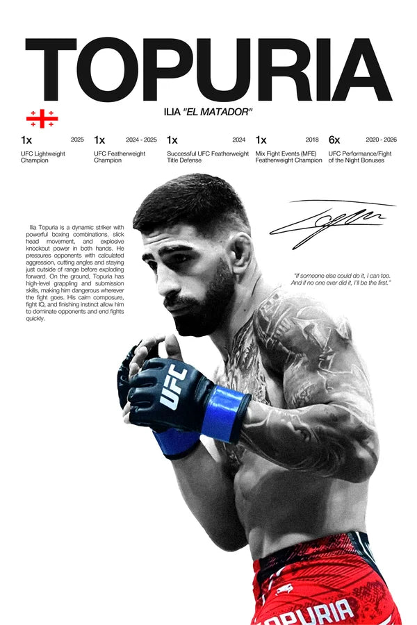 Martial Arts Legend Canvas Wall Art – Inspirational MMA Fighter Poster for Gym & Home