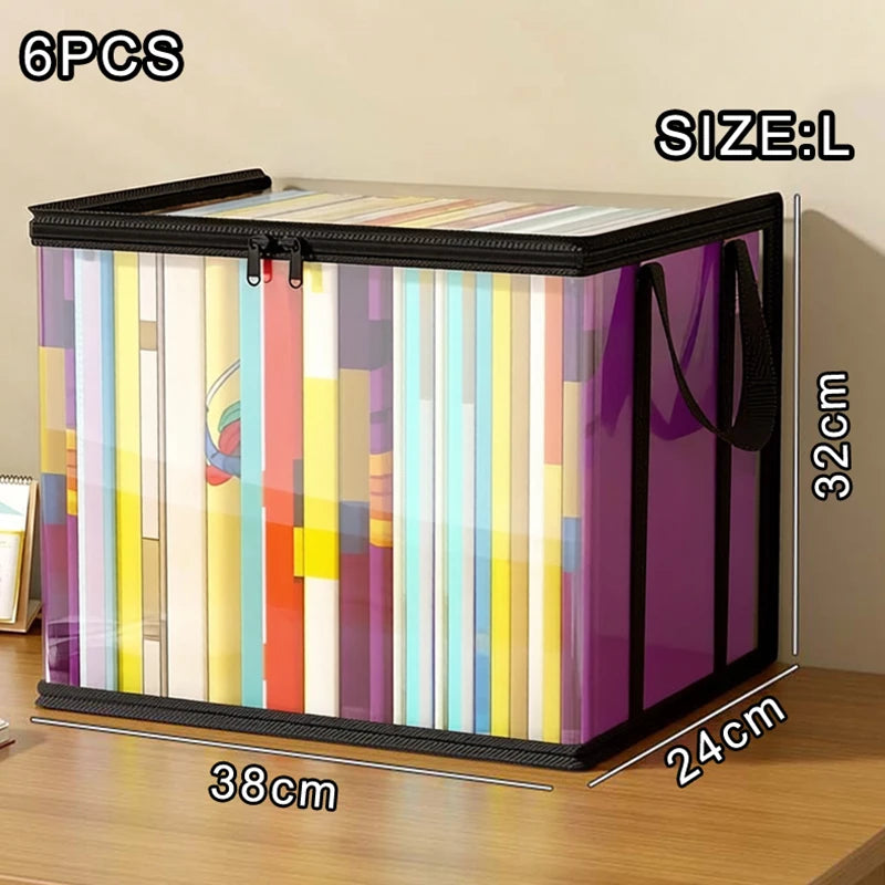 Large Clear PVC Storage Box with Hinged Lid
