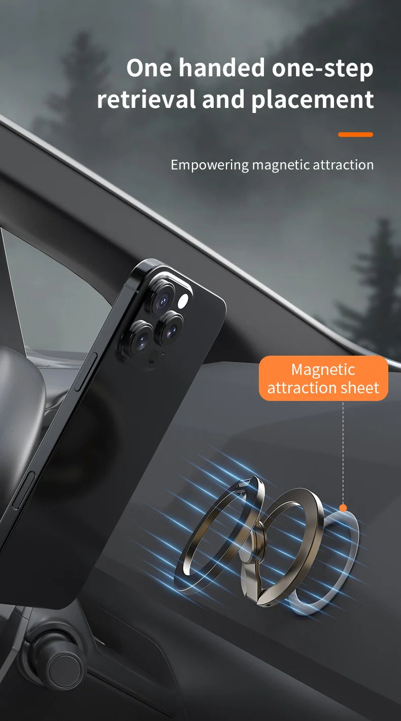 Foldable Magnetic Phone Stand with 360° Rotation