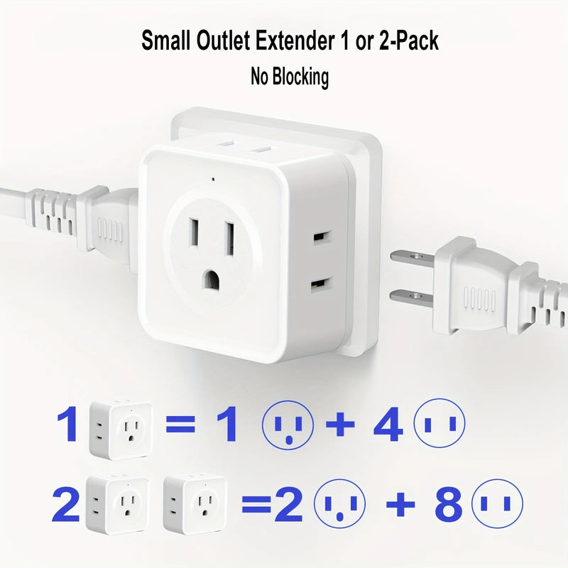 5-Outlet Wall Power Strip with USB Ports
