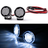 A set of LED headlights and spotlights for 1/10 RC crawler trucks.