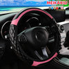 Crystal Carbon Fiber Steering Wheel Cover with 3D Embroidery