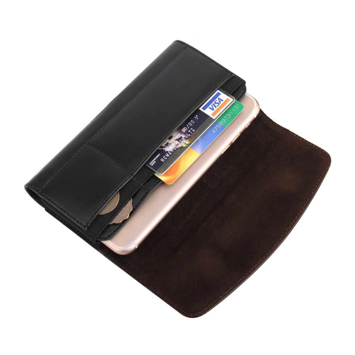 Leather Wallet Phone Case with Belt Clip