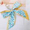 Chic Silk Bow Keychain with Ribbon Charm