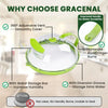 10-Inch Clear Microwave Splatter Cover with Steam Vent and Handle