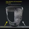 Black anti-fog treatment face mask with a clear shield and silicone seal