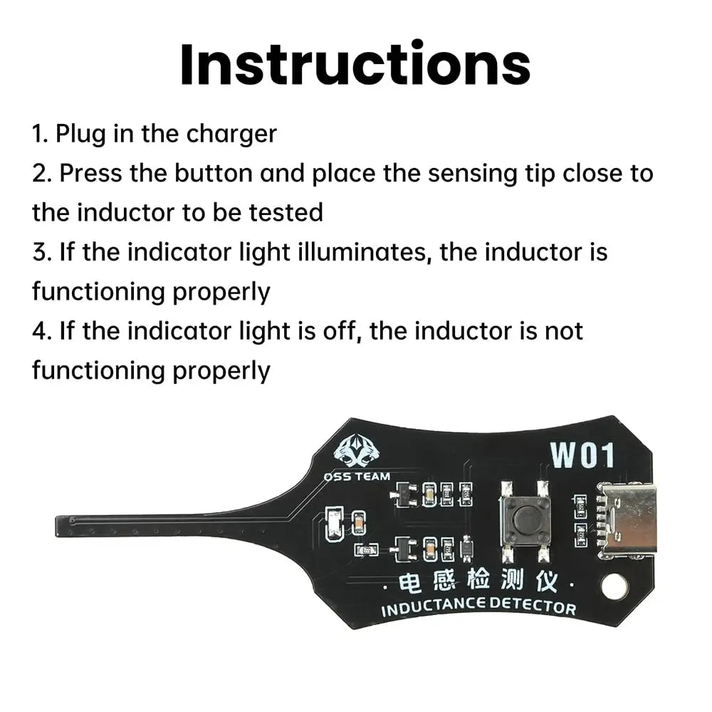 Phone Motherboard Coil Tester – Non-Contact Inductor Fault Detector