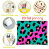 Leopard Print Geometric Makeup Bag | Stylish Travel Organizer