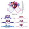 A set of K-Pop themed birthday party decorations including a banner and various novelty glasses