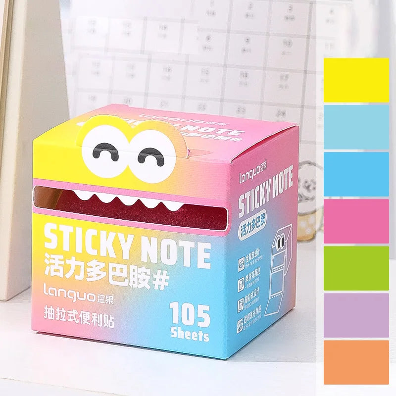 Pull-Out Sticky Notes Roll with Clear Transparent Finish