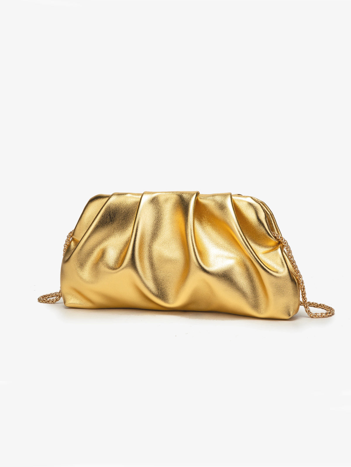 Elegant Chain Shoulder Bag with Crystal Accents