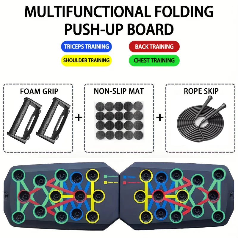 Foldable Push-Up Board with Padded Handles