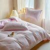 Cute Pink Bow Print Duvet Cover Set with Pillowcases