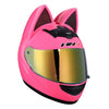 Cat Ear Full Face Motorcycle Helmet with Removable Ears