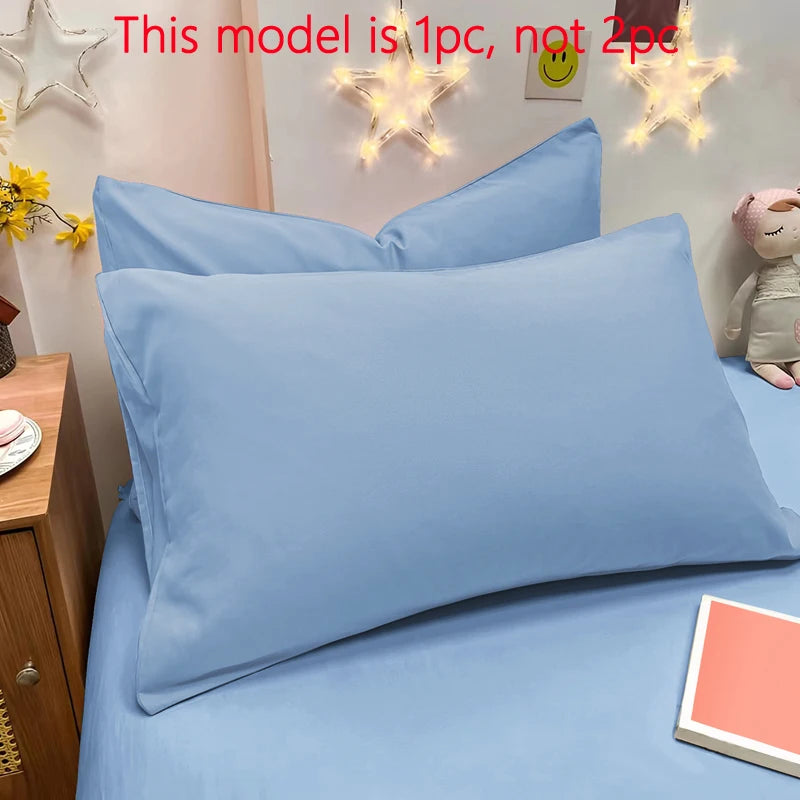 Matte Solid Color Pillowcase with Envelope Closure