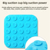 Blue silicone suction cup mat for pets featuring multiple suction cups