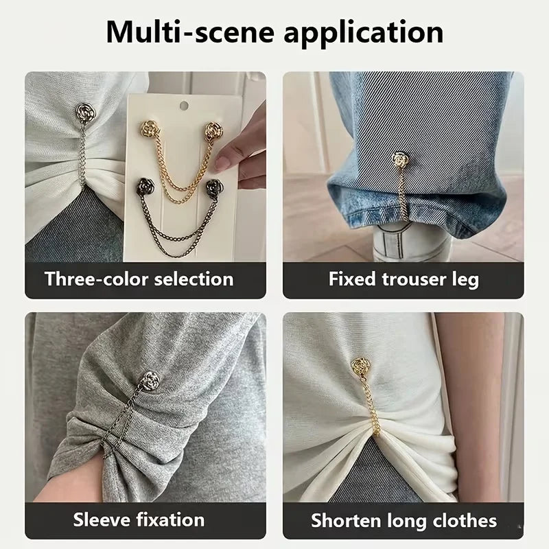 Camellia Design Adjustable Clothing Buckles