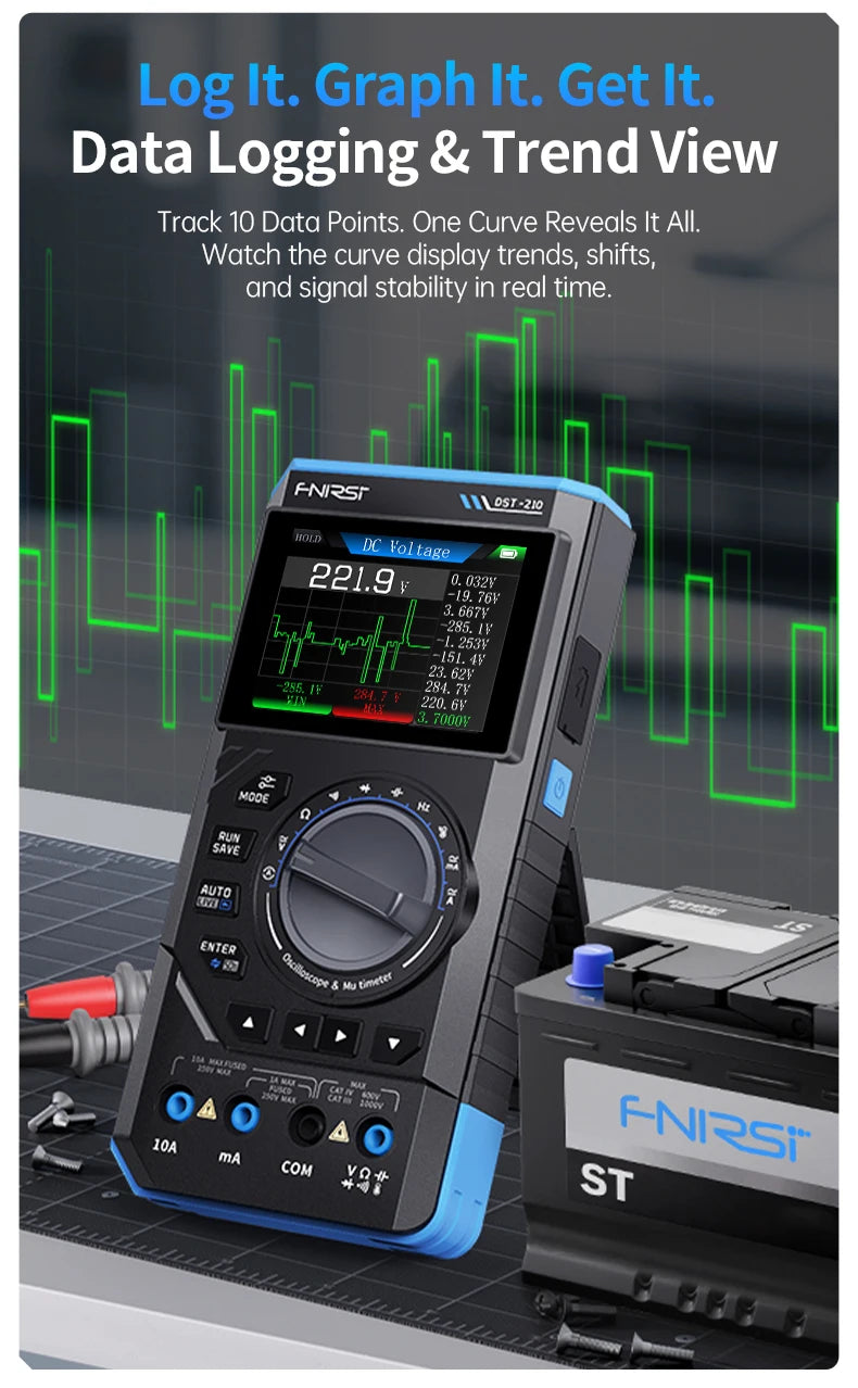 3-in-1 Digital Multimeter, Oscilloscope, and Signal Generator