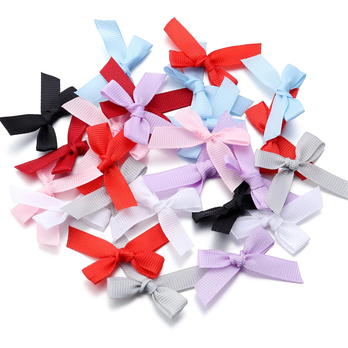 Satin Ribbon Bows for Crafts and DIY Projects (50-Pack)