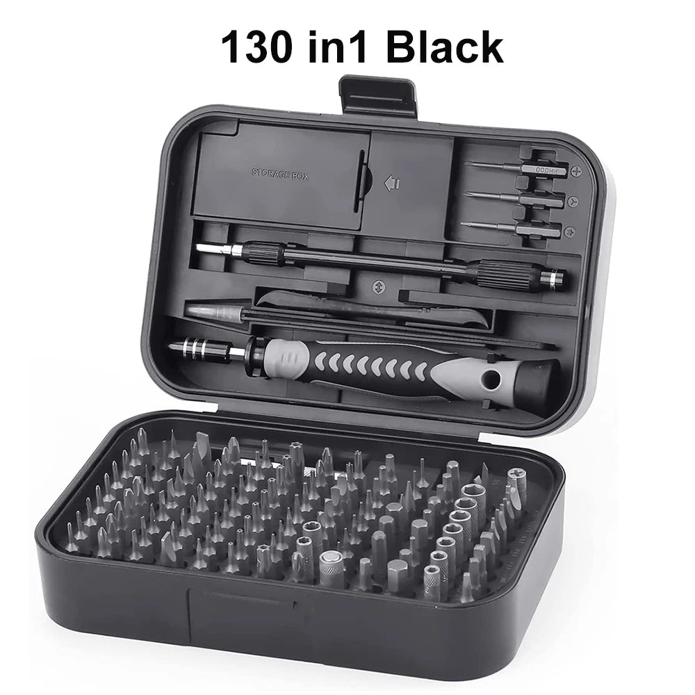 Precision 135-in-1 Screwdriver Set with Magnetic Bits and Repair Accessories