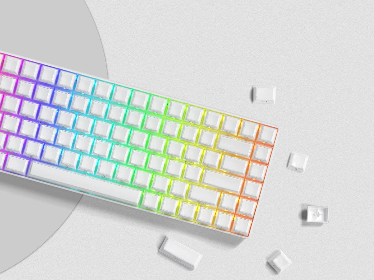 Crystal Clear Jelly Keycaps with Side-Printed Legends for Mechanical Keyboards