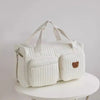 Charming Bear Embroidery Diaper Bag for Modern Parents
