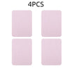 Four pink iron-on fabric patches for clothing repair and DIY decor