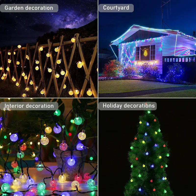 A collection of outdoor and indoor decorations including garden decor, courtyard lighting, interior decor, and holiday tree l