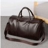 Retro PU Leather Weekender Duffel Bag with Adjustable Shoulder Strap