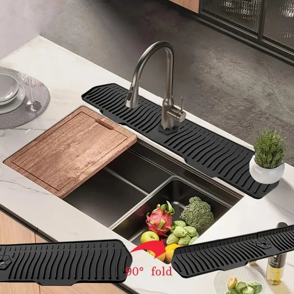 Silicone Kitchen Sink Splash Guard & Drainage Mat