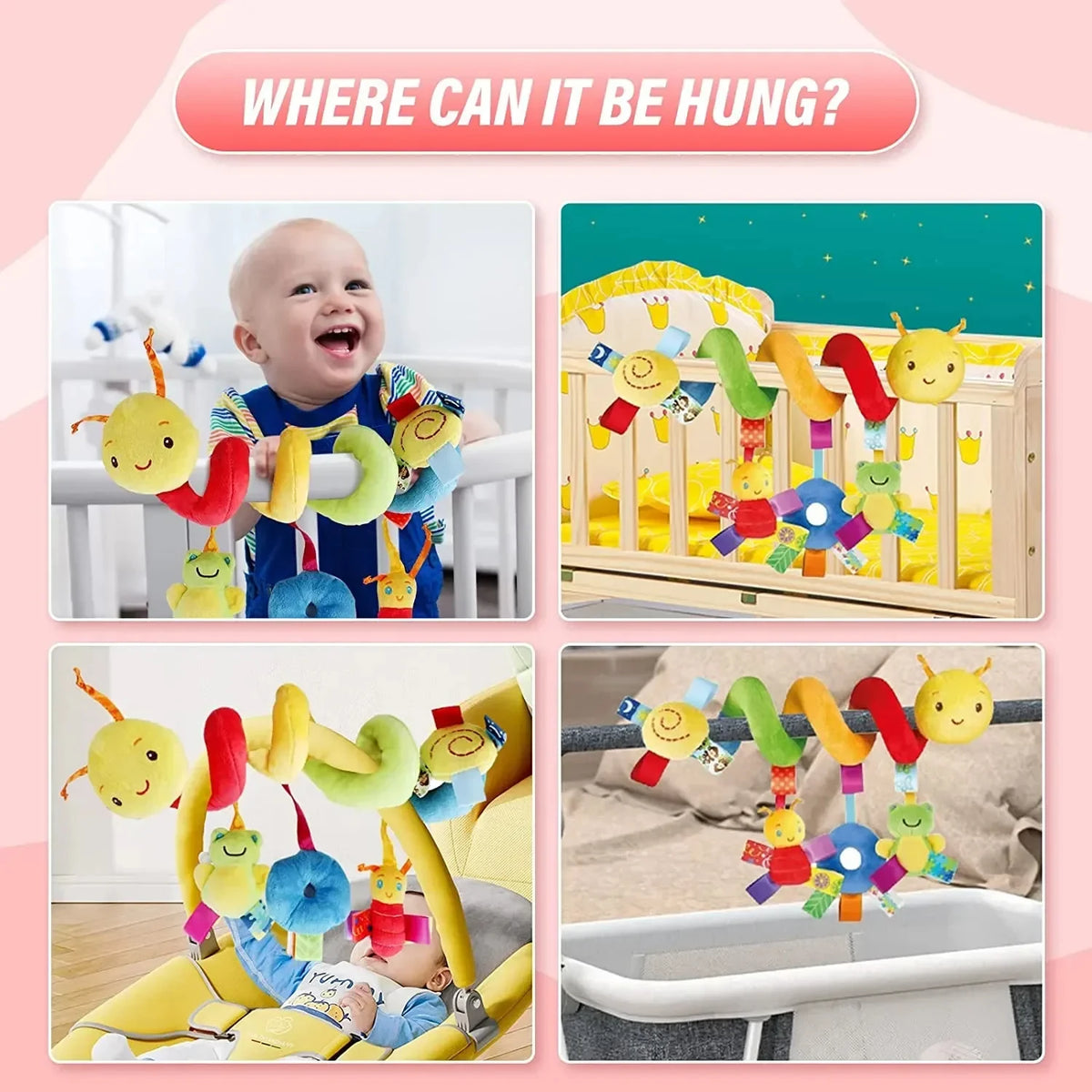 Soft Musical Spiral Toy for Crib, Stroller, and Car Seat