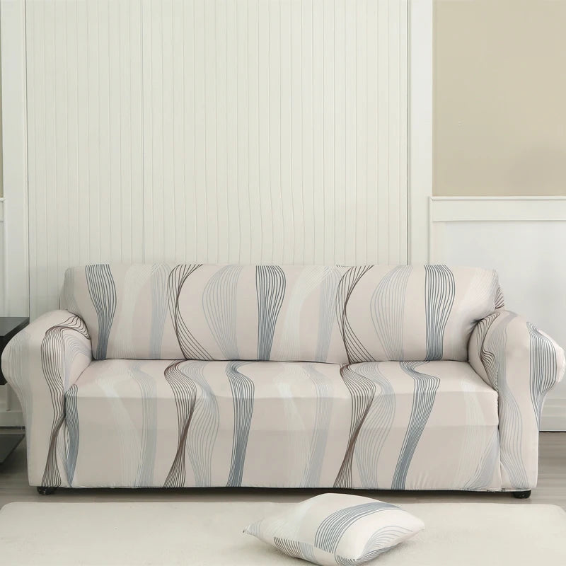 Slip-Resistant Stretch Sofa Cover with Floral Design